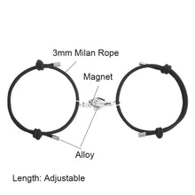 Load image into Gallery viewer, Fashion Adjustable Palm Magnetic Couple Bracelets for Lover Friendship Bracelets Braid Rope Handmade Knitted Women Men Jewelry
