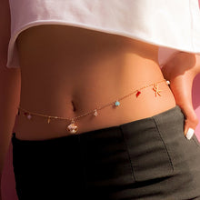 Load image into Gallery viewer, Sexy Vintage Belly Chain Shell Beach Body Chain Belt Starfish Pearls Streetwear Summer Women Waist Chain Fashion Body Jewelry

