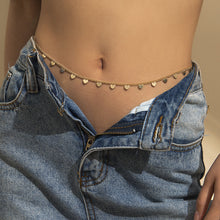 Load image into Gallery viewer, Summer Sexy Vintage Heart Belly Chain Thin Link Female Body Chain Waist Chain Belt Streetwear Women Fashion Body Jewelry
