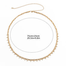 Load image into Gallery viewer, Belly Chain Sexy Body Waist Female Suit for Women Pearl Double Layers Jewelry Decor Bra Bikini Beach Harness Women Jewelry
