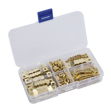 Load image into Gallery viewer, 100Sets Gold Saw Tooth Hangers for Wood Frame Canvas Picture Frame Hanging Hooks with Screws Sawtooth Hangers 45*8mm DIY Hardware Tools
