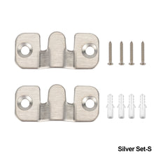 Load image into Gallery viewer, 304 Stainless Steel Wall Hook Picture Frame Keyhole Hanger Z Clip Sofa Bed Cabinet Board Interlocking Flush Mount Bracket Furniture Connector
