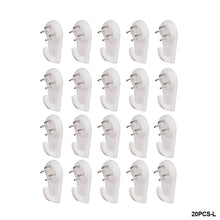 Load image into Gallery viewer, 20pcs/set Photo Frame Hanging Hook White Painting Hook Plastic Invisible Wall Hooks Mount Photo Picture Nail Hook Hanging Hangers
