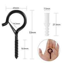 Load image into Gallery viewer, 6pcs Screw-In Ceiling Hooks Hanger with Expansion Screws Lights Wire Hanger Hooks Screw Hooks Wall Cabinet Ceiling Hooks For Outdoor Wirelight House Garage Party Christmas
