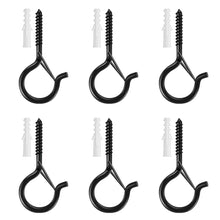 Load image into Gallery viewer, 6pcs Screw-In Ceiling Hooks Hanger with Expansion Screws Lights Wire Hanger Hooks Screw Hooks Wall Cabinet Ceiling Hooks For Outdoor Wirelight House Garage Party Christmas
