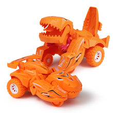 Load image into Gallery viewer, Transforming Dinosaur Car Toys Transformation Car Toys Inertial Sliding Dino Car Automatic Transform Toy Boys Kids Birthday Toy
