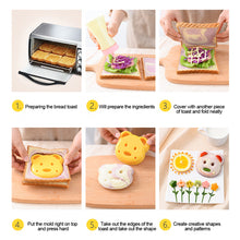 Load image into Gallery viewer, Cartoon Bear Breakfast Sandwich Mold Bread Biscuit Embosser DIY Cake Tool Rice Roll Onigiri Making Mold Kicthen Accessories
