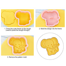Load image into Gallery viewer, 8Pcs Cartoon Animal Cookie Cutters Set Cute Panda Lion Biscuits Mold Stamp DIY Cake Baking Tools
