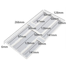 Load image into Gallery viewer, DIY Silicone Bookmark Mold Crystal Irregular Wave Rectangle Keychain Pandent Resin Mould Mirror Gel Mould Craft Mold Eposy Tools Accessories
