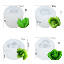 Load image into Gallery viewer, DIY Succulent Candle Silicone Mold Succulent Plants Resin Gypsum Figurine Mould Handmade Desk Decoration Ornament Craft Mold Eposy Tools Accessories
