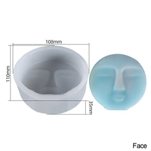 Load image into Gallery viewer, Minimalist Style Moon Face Silicone Candle Mold DIY Handmade Heart Ornaments Soap Plaster Handicrafts Mould
