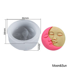 Load image into Gallery viewer, Minimalist Style Moon Face Silicone Candle Mold DIY Handmade Heart Ornaments Soap Plaster Handicrafts Mould
