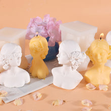 Load image into Gallery viewer, Glamour Blindfolded Girl Portrait Silicone Candle Mold DIY Rose Girl Candle Soap Resin Making Mold Gifts Craft Home Decor
