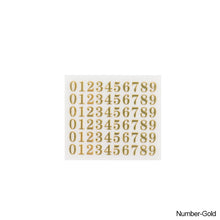 Load image into Gallery viewer, 5pcs/set 3mm Alphabet Letters Numbers Glitter Stikers for Epoxy Resin Mold Decorative Stickers Gold Silver Letters Numbers UV Epoxy Resin Fillings Material
