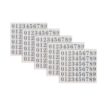 Load image into Gallery viewer, 5pcs/set 3mm Alphabet Letters Numbers Glitter Stikers for Epoxy Resin Mold Decorative Stickers Gold Silver Letters Numbers UV Epoxy Resin Fillings Material
