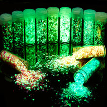 Load image into Gallery viewer, 24Colors 10g Luminous Sequins Epoxy Resin Fillers DIY Decoration Fillling Crafts Nails Art Decoative Glitter Paillette
