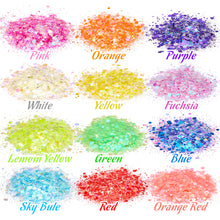 Load image into Gallery viewer, 24Colors 10g Luminous Sequins Epoxy Resin Fillers DIY Decoration Fillling Crafts Nails Art Decoative Glitter Paillette
