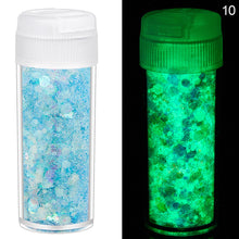 Load image into Gallery viewer, 24Colors 10g Luminous Sequins Epoxy Resin Fillers DIY Decoration Fillling Crafts Nails Art Decoative Glitter Paillette
