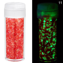 Load image into Gallery viewer, 24Colors 10g Luminous Sequins Epoxy Resin Fillers DIY Decoration Fillling Crafts Nails Art Decoative Glitter Paillette
