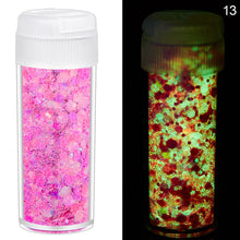 Load image into Gallery viewer, 24Colors 10g Luminous Sequins Epoxy Resin Fillers DIY Decoration Fillling Crafts Nails Art Decoative Glitter Paillette
