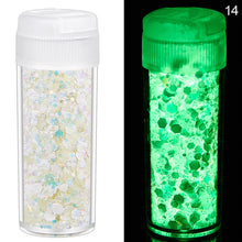 Load image into Gallery viewer, 24Colors 10g Luminous Sequins Epoxy Resin Fillers DIY Decoration Fillling Crafts Nails Art Decoative Glitter Paillette
