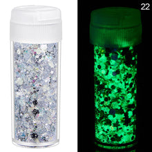 Load image into Gallery viewer, 24Colors 10g Luminous Sequins Epoxy Resin Fillers DIY Decoration Fillling Crafts Nails Art Decoative Glitter Paillette
