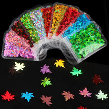 Load image into Gallery viewer, 2g Maple Leaves Sequins Epoxy Resin Fillers DIY Decoration Leaf Fillling Crafts Nails Art Decoative Glitter Paillette
