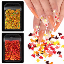 Load image into Gallery viewer, 2g Maple Leaves Sequins Epoxy Resin Fillers DIY Decoration Leaf Fillling Crafts Nails Art Decoative Glitter Paillette
