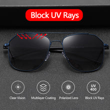 Load image into Gallery viewer, Men Cool Outdoor Polarizing Sunglasses Double Beam Aviator Glasses Retro Trend Safety Drive Sun Glasses
