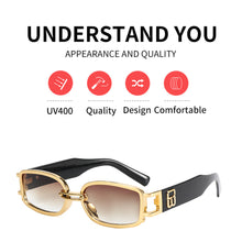 Load image into Gallery viewer, Trend Retro Women Sunglasses Ultraviolet-proof Clear Vision Cool Multicolor Rectangle Travel Outdoor Glasses
