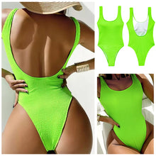 Load image into Gallery viewer, Women Summer One Piece Swimsuit Bikini Backless Sexy Swimwear Beach Swimming Female Thong Bather Bathing Suit
