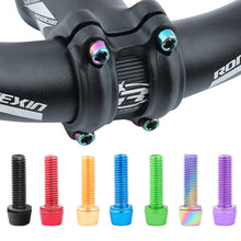 Load image into Gallery viewer, 6pcs MTB Bicycle Handlebar Screws Titanium-plated Colorful M5*18mm Stainless Steel Riser Screws Bike Stem Bolts
