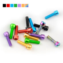 Load image into Gallery viewer, 6pcs MTB Bicycle Handlebar Screws Titanium-plated Colorful M5*18mm Stainless Steel Riser Screws Bike Stem Bolts
