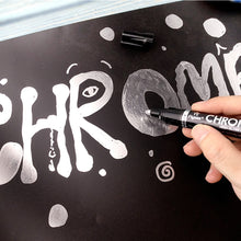 Load image into Gallery viewer, DIY Chrome Plate Reflective Specular Paint Pen High-gloss Silver Liquid Signature Electroplating Marker Pen
