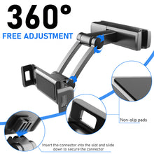 Load image into Gallery viewer, Car Rear Pillow Phone Holder Car Phone Holder Seat Rear Headrest Adjustable Mounting Telescopic Bracket For 5.5-12.3 Inch
