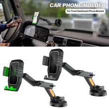 Load image into Gallery viewer, Universal Car Phone Mount Holder Suction Cup Adjustable Height Long Arm For Truck Dashboard Phone Bracket
