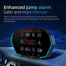 Load image into Gallery viewer, OBD2+GPS Car Head Up Display Digital HUD Speedometer Odometer Water&amp;Oil Temp RPM Security Alarm
