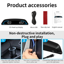 Load image into Gallery viewer, Car Speedometer GPS HUD Heads Up Display Smart Digital Alarm Reminder Meter Electronics Accessories
