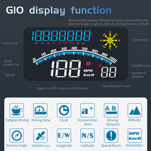 Load image into Gallery viewer, Car GPS HUD Head Up Display Speed Windshield Projector Auto Electronics Shift Reminder Water Temp KM/H MPH
