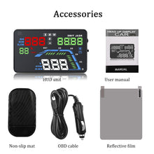 Load image into Gallery viewer, Car GPS Auto HUD Speedometers Overspeed Head Up Display Accessories Display Windshield Projector Cigarette Lighter Connect
