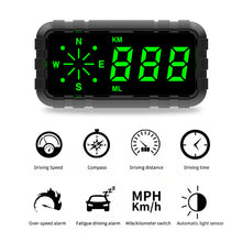 Load image into Gallery viewer, Vehicles Speed Odometer Mileage Car HUD Compass GPS Speedometer Display Digital Speed Alarm
