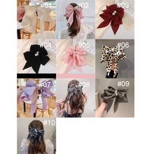 Load image into Gallery viewer, Chiffon Bow Pearl Hair Clip Spring Clip Hair Accessories Fashion All-match Hair Clip Temperament Hairpin
