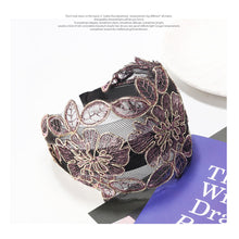 Load image into Gallery viewer, Women Wide-brimmed Lace Hair Hoop Non-slip Headband All-match Temperament Simple Headband Hair Accessories
