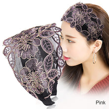 Load image into Gallery viewer, Women Wide-brimmed Lace Hair Hoop Non-slip Headband All-match Temperament Simple Headband Hair Accessories
