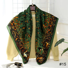 Load image into Gallery viewer, 90*90cm Women Square Scarf Summer Sunscreen Silk Scarf Vintage Fashion Thin Square Silk Scarf
