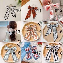 Load image into Gallery viewer, Pearl Head Rope Bow Ribbon Silk Scarf Hair Rope Hair Band Hair Ring Fashion All-match Hair Accessories

