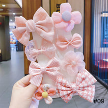 Load image into Gallery viewer, 8pcs/set Children Hair Accessories Bow Hairpin Colorful Sweet Hair Clips Fashion Cute Hair Accessories
