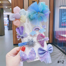 Load image into Gallery viewer, 8pcs/set Children Hair Accessories Bow Hairpin Colorful Sweet Hair Clips Fashion Cute Hair Accessories
