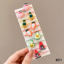 Load image into Gallery viewer, 10pcs/set Children Cartoon Hair Rope Creative Simple Hair Rope Colorful Sweet Hair Rope Fashion Hair Accessories
