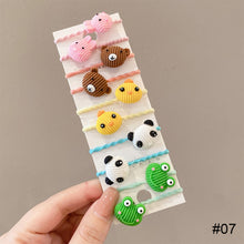 Load image into Gallery viewer, 10pcs/set Children Cartoon Hair Rope Creative Simple Hair Rope Colorful Sweet Hair Rope Fashion Hair Accessories

